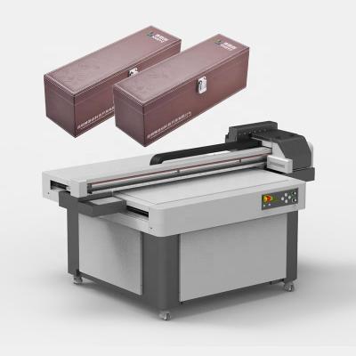 China Hotels UV Printer Leather Gift Box Logo Printing Machine 120*90cm Printing Size 3 Heads for sale