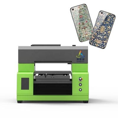 China A4 A3 Metal Phone Case Printing Machine Digital Flat Bed 6 Color UV Printer for sale