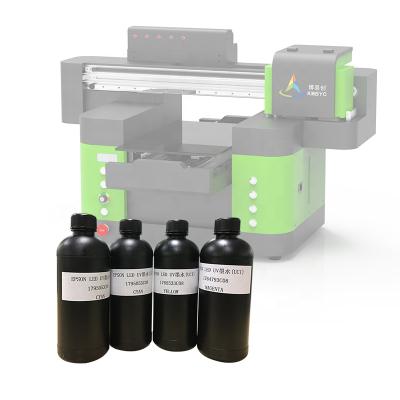 China Hotels 5 Color UV Ink For BYC UV Printer CMYKW Digital Flatbed Printing Machine for sale