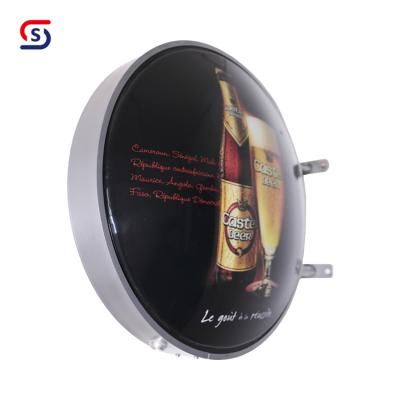 China Customized Outdoor Sign-Mold 1130 Store Front Vacuum Forming Round Wall Mounted Advertising Led Store Front Sign With Logo Projector for sale