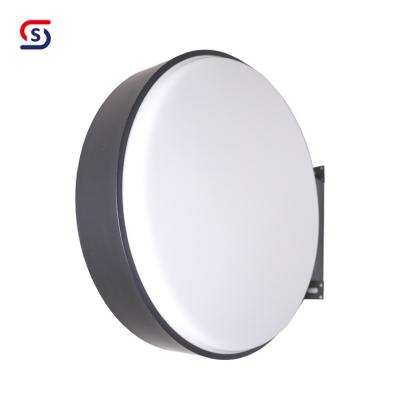 China Custom Outdoor Wall Mounted Round Led Light Box Advertising-Mold 1123 White Double Side Double Side Led Light Box For Shop for sale