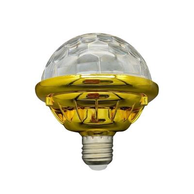 China Hot Selling Colorful Rotating Electroplating Golden Ball LED Bar Decoration Commercial Manufacturers KTV Mini Light Bulb Home Stage Use for sale