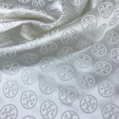 China Viable high quality silk charmeuse satin jacquard, italian silk cotton jacquard fabric for garment for sale