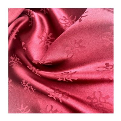 China Latest Design 19mm Sangbo Satin Fabric Latest Jacquard 100% Silk Fabric Viable for sale