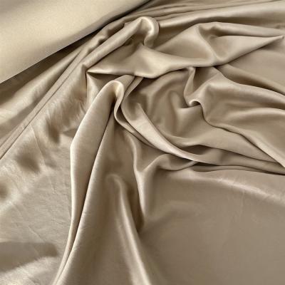 China Viable hot sale single dyed silk charmeuse satin fabric sandwash mulberry silk fabric pure silk fabric for sale