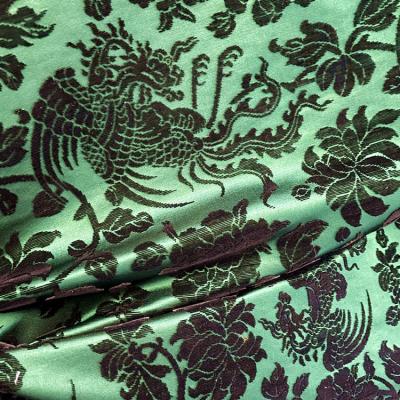 China Viable silk brocade with velvet jacquard palace jacquard luxury silk fabric for garment Bhutan garment fabric for sale