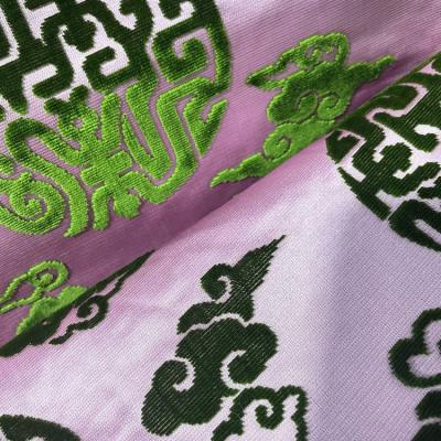 China Viable silk brocade with velvet jacquard palace jacquard luxury silk fabric for garment Bhutan garment fabric for sale