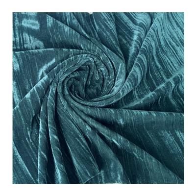 China Anti-Static Copy SILK Velvet Fabric For Dress Korea Velvet Crumpled Pleated Crushed Velvet Fabric for sale