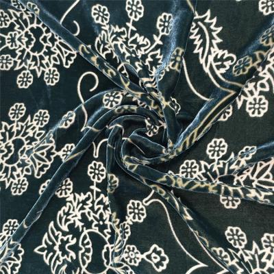 China Viable Silk Fabric Wholesale Burnt Silk Velvet Fabric Silk Velvet for sale