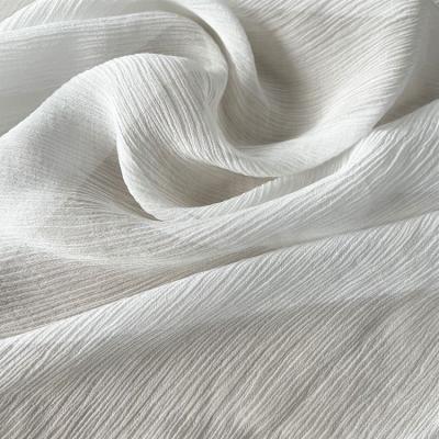 China Viable Ply Georgette 100%Viscose Viscous Chiffon Pleat Fabric Pleated For Fashion Apprarel for sale