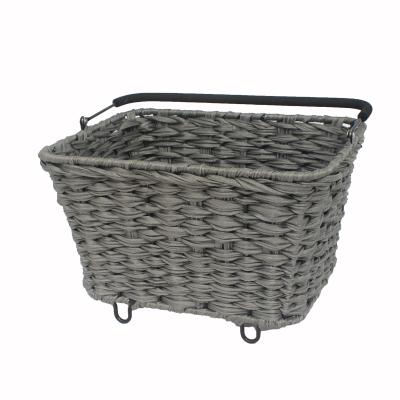 China Hot Selling Removable High Quality Wicker Bicycle Rack Rear Basket For Bike Storage Picnic Basket Durable Bike Basket For Cycling for sale