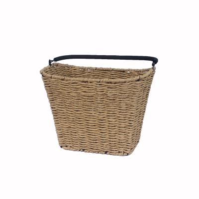 China Wholesale Empty Wicker Cycle Basket Removable Bicycle Basket Large For Storage Bike Durable Basket for sale