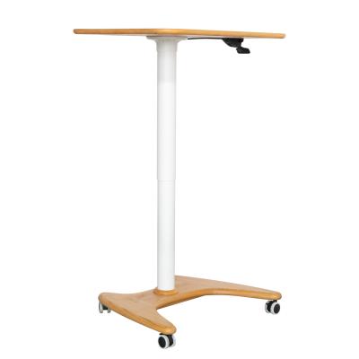 China (Size)Adair Gas Pneumatic Adjustable Height Adjustable Standing Solid Wood Mobile Coffee Laptop Desk Table for sale