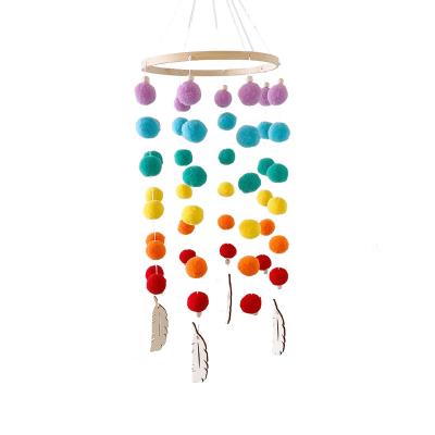 China 100% Handmade Hot Sale Handmade Pom Pom Wind Chimes For Room Decoration for sale