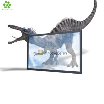 China Indoor Merry Christmas 55 Inch Transparent LCD Display Touch Screen For Advertising for sale