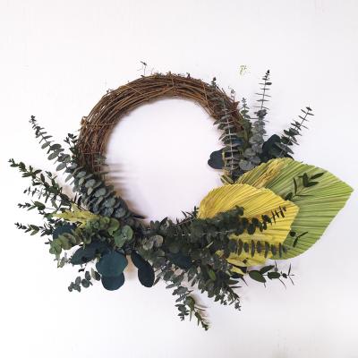 China Wedding Party Decor Vine Wholesale Dried Eucalyptus Garland Wrapping For Table Candles Decorative Garland for sale