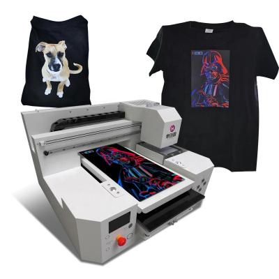 China Direct To Garment Digital Double Heads XP600 Digital textile dtg printer a3 automatic machine A3 multicolor size double for T-shirt printing for sale