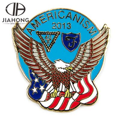 China 3D Factory Direct Custom Metal Pin Enamel Bald Eagle USA Badge Pins for sale