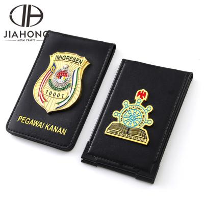 China Custom Military Badge 3D Gold Silver Lapel Enamel Pin Metal Badge For ID Card Holder for sale