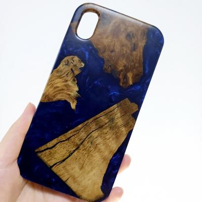 China 100% eco-friendly phone case customized wood phone case wood +resin +tpu cover for cellphone for sale