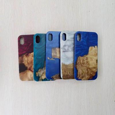 China 100% Eco-friendly Red Resin Phone Case Factory Phone Case TPU TPU Wooden Cases Accessories For Cell Phone Wholesaler 2020 for sale