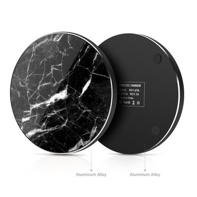 China 2020 trending mobile phone new product FAST charging real marble wireless charger hot sale for sale