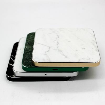 China 2020 Natural Marble Mobile Phone Custom Gift Hot Selling Marble Wireless Charger Real Protection for sale