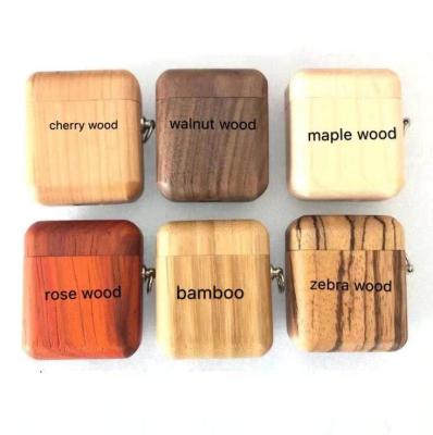 China For Earphone 2020 Unique Wooden Headphone Cases Trending Natural Wood Earphone Case for sale