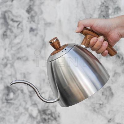 China WITH LID BARTENDER Bottle Kitchen Accessories 1000ML Stainless Steel Drip Kettle Gooseneck Kettle Pot Teapot Tea Maker Tea Maker for sale