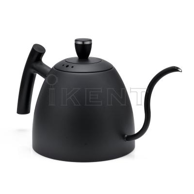 China WITH LID Black Food Grade Stainless Steel Pour Over Coffee Kettle Tea Kettle Gooseneck Pour Over Coffee Maker Teapot for sale