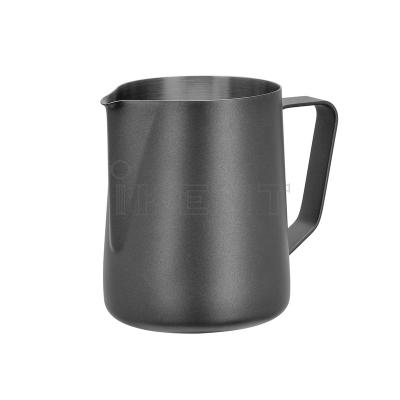 China Promotional matte black milk pitcher stainless steel milk pitcher jug ​​Delonghi Breville Art Latte Espresso Viable Cappuccino for sale