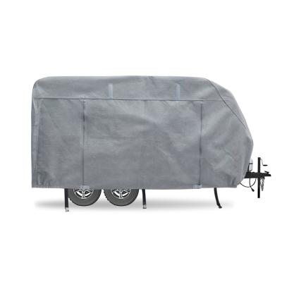 China Sports Travel Trailer RV Cover 22' - 24' Windproof And Anti-UV Camper Cover For Winter Snow for sale