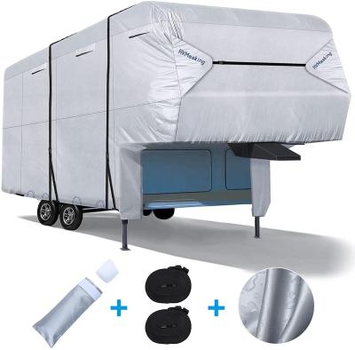 China Sports RVMasking RV 5th Wheel Cover With Adhesive Repair Patch, Waterproof Ripstop Camper Cover Fits 40'1