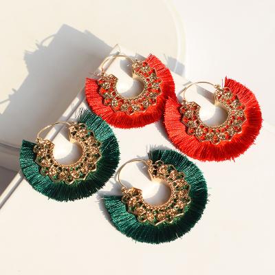 China Large Bohemian Earring Handmade Wholesale FASHIONABLE Bohemian Earring Sector Tassel Earrings As Women Gift for sale