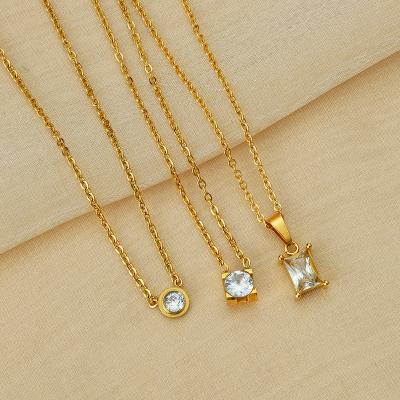 China FASHIONABLE Minimalism 18K Gold Diamond Simple Necklace Women Necklaces For Women Imagination for sale