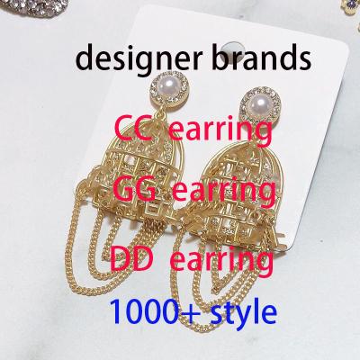 China Luxury Designer Inspired Earrings Women's GG Double Density CC Earrings Jewelry Inspired By Famous Brand Fashionable Wholesale Channel for sale