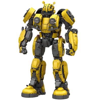 China DIY PLAY 663 Yellow Movie Super Transformation Robot 3500pcs/set MOC Giant Model Building Block Brick Model Toy Kid for sale