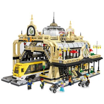 China European Railway Building Toy 89104 3950pcs/set Train Station Studgate Create Expert MOC FACTORY Building Blocks for sale