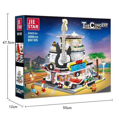 China Building Toy 89105 2250pcs/set 16002 10196 Car Wash Shop Create Expert Street View Building Blocks for sale