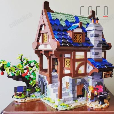 China Compatible DIY TOY 2164pcs/set Ideas 21325 Medieval Blacksmith Building Blocks Kids Toys For Children Gift for sale