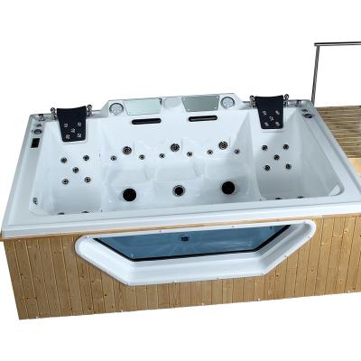 China MASSAGE K8980A Spa Waterfall Walk In Massage Bathtub With Skirted Hot Tub for sale