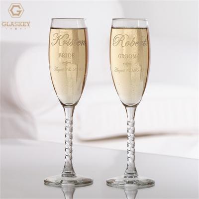 China No High End Custom Bar Items Champagne Glass Decal Lettering Champagne Glass Goblet for sale