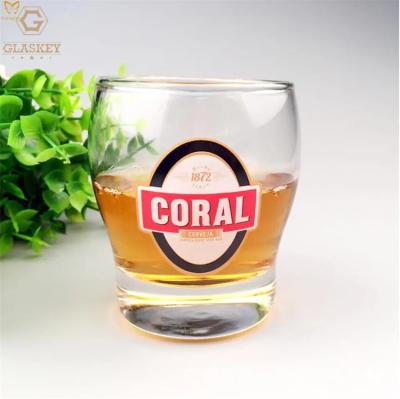 China The Glass Tumbler Bar Party Rock Whiskey Different Thick Shape Class Logo Glass Silk-Printed Decal for sale