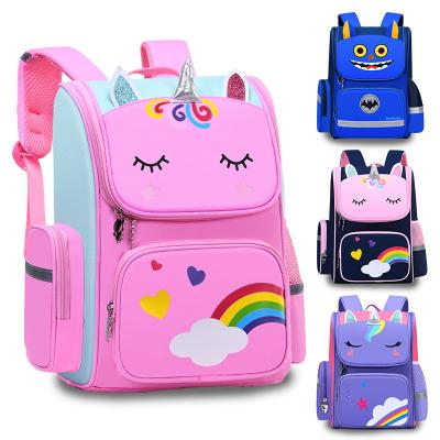 China Factory direct anti-theft children school bag rainbow printing teenage children school bags for sale