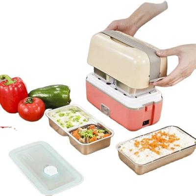 China 2layer Portable Electric Car Stainless Steel Heated Lunch Box for sale