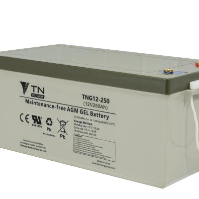 China Solar Powered Battery 12v 250ah Customized GEL Battery Handover Energy Storage Battery 520*268*220mm for sale