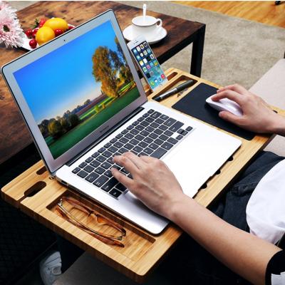 China Radiator Laptop Stand With Cooling Pad With Eco-friendly Lap Desk Stand Bamboo Tablet Holder Phone Radiator for sale