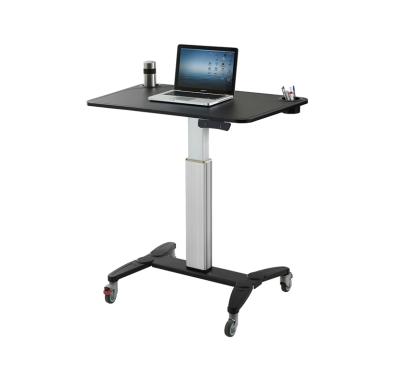 China Movable (Height) Adjustable Standing Desk With Pencil Cup Stand Up Desk With Wheels Laptop Desk for sale