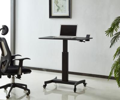 China Manual (Height) Position Adjustable Desk Converter With Wheels Rolling To Sit To Stand Desk Game Table for sale