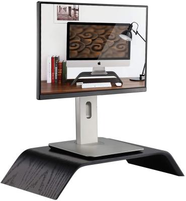 China Adjustable Monitor Stand (Height) Wooden Lap Display Stand with Ergonomic Veneer Laptop Riser Notebook Desk Mount Display for PC TV Screen for sale